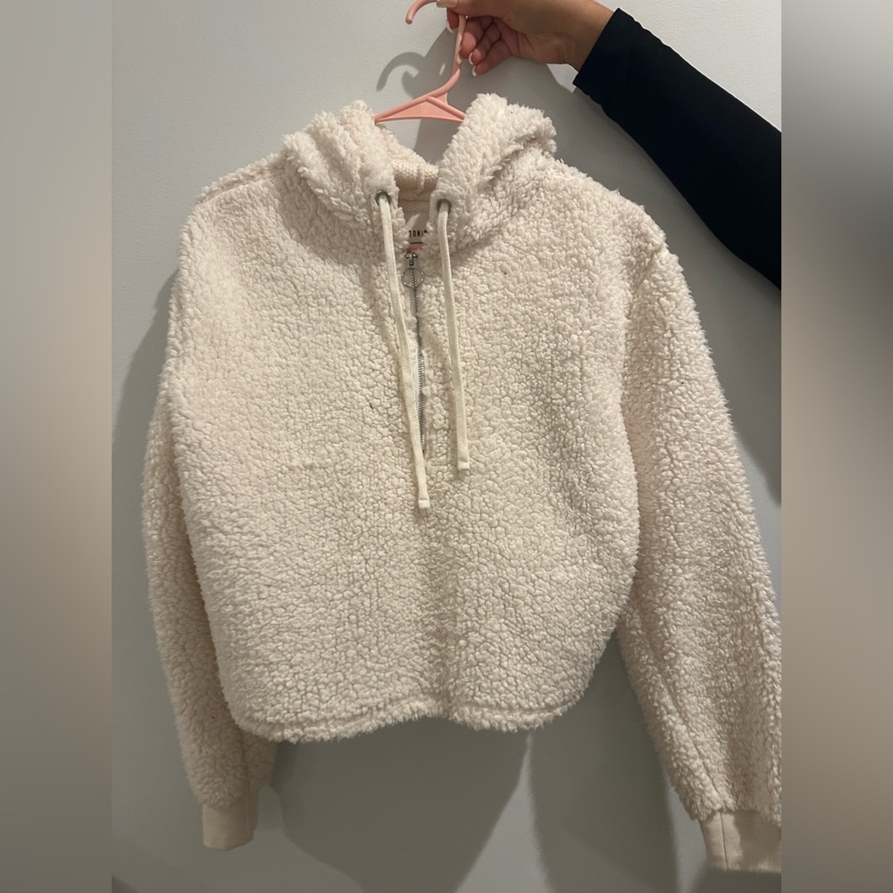 cotton on fleece zip up hoodie sweatshirt